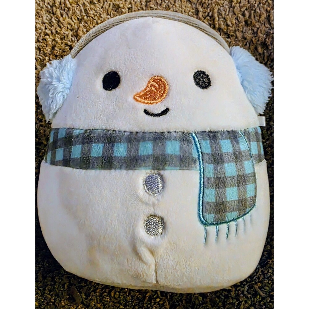 Original Squishmallow Manny the Snowman Stuffed Animals Adorable Plush Toy 8.75”